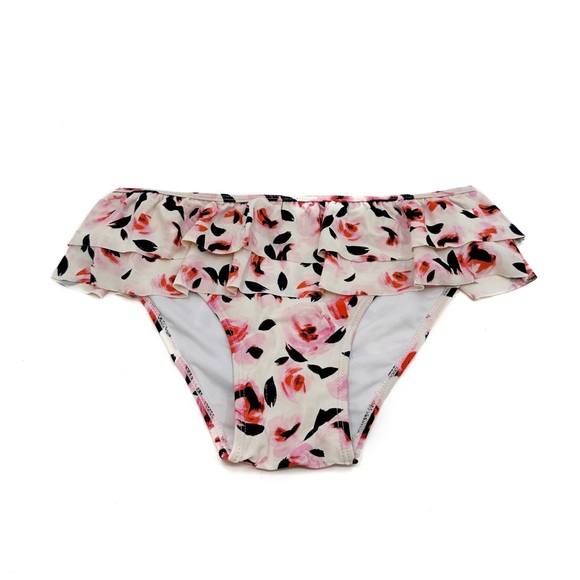 Kate Spade | Bay of Roses Ruffle Two Piece Children’s Swim Suit Size 14 Youth - Picture 8 of 15